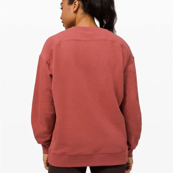 Lululemon Perfectly Oversized Crew Soft Cranberry - Picture 2 of 8